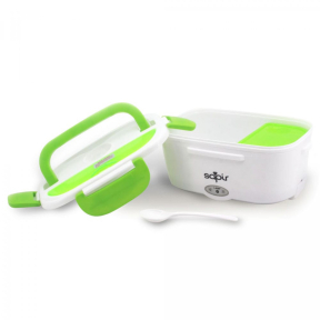 Електрическа кутия за храна Sapir SP 1177 AH, 40W, 1.5 литра, Две отделения, Клапан за пара, Бял/зелен Електрическа кутия за храна Sapir SP 1177 AH, 40W, 1.5 литра, Две отделения, Клапан за пара, Бял/зелен