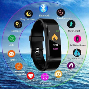Фитнес гривна M4 Band Black, HR, Калории, Крачкомер, Bluetooth, SMS Нотификации Фитнес гривна M4 Band Black, HR, Калории, Крачкомер, Bluetooth, SMS Нотификации