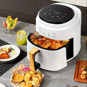 8 литра Air Fryer - Уред за здравословно готвене с горещ въздух , 1400 W, Тъч скрийн управление 8 литра Air Fryer - Уред за здравословно готвене с горещ въздух , 1400 W, Тъч скрийн управление