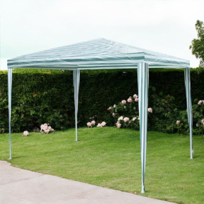 Градинска шатра 3 x 3 м, полиетилен бяло и зелено