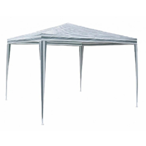 Градинска шатра от полиетилен, бяло и зелено - 2.4x2.4 м. Градинска шатра от полиетилен, бяло и зелено - 2.4x2.4 м.