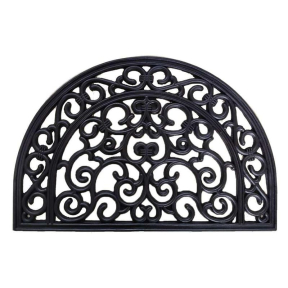 Изтривалка гумирана "GRILL" с орнаменти  10mm, 40x60cm, полукръг