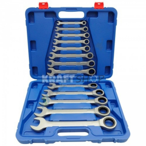 К-т звездогаечни прави тресчотни ключове от 8мм до 32мм 13 части KRAFTWELLE Germany К-т звездогаечни прави тресчотни ключове от 8мм до 32мм 13 части KRAFTWELLE Germany