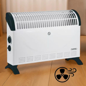 Конвектор с вентилатор Rosberg R51974AT, 2000W, 3 степени, Термостат, Бял