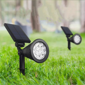 LED соларна прожекторна лампа - многоцветна