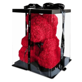 Мече от рози 40 см. - страхотен подарък