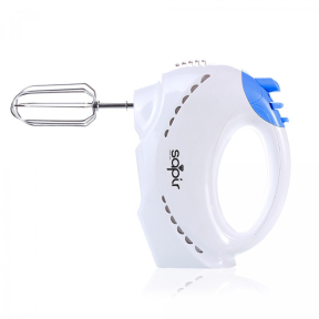 Миксер SAPIR SP 1110 GPO, 200W, 5 скорости + Турбо, 4 бъркалки, Бял/син Миксер SAPIR SP 1110 GPO, 200W, 5 скорости + Турбо, 4 бъркалки, Бял/син