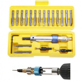 Отвертка с въртяща се глава и накрайници Отвертка с въртяща се глава и накрайници