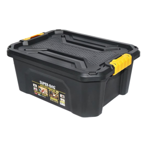 Подсилена кутия за съхранение 490x380x200 мм, 20 л, с капак, висококачествена пластмаса