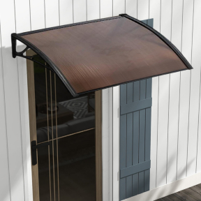 120 х 100 см Поликарбонатен навес козирка тъмен бронз
