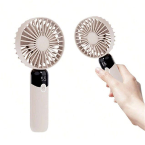 Преносим безжичен мини вентилатор с LED дисплей