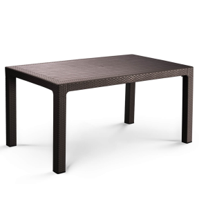 Ратанова правоъгълна маса с регулируеми крачета за нивелиране - 120x70 см. Ратанова правоъгълна маса с регулируеми крачета за нивелиране - 120x70 см.