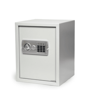 Електронен сейф, 45х35х35 см, светло сив