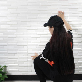 Самозалепващ тапет бяла тухла - 70 x 77 см, 5 мм