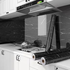 Самозалепващо фолио – черен мрамор