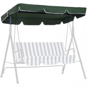 Сенник за триместна градинска люлка, зелен