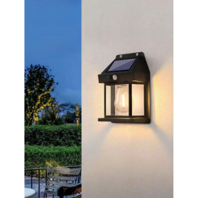 Соларна волфрамова стенна лампа с датчик за движение 