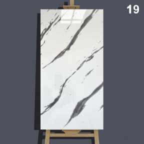 Самозалепващо декоративно пано за стена -  60 x 30 см, бял мрамор - 2