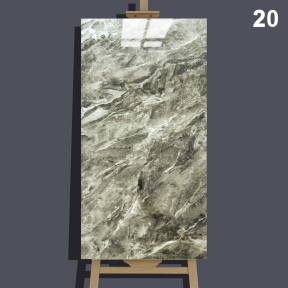 Самозалепващо декоративно пано за стена - зеленикавосив мрамор, 60 x 30 см