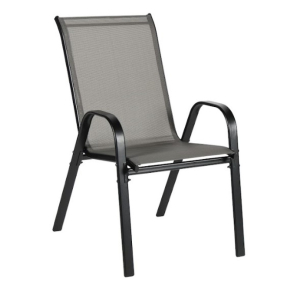 Градински текстилен стол, сив Градински текстилен стол, сив