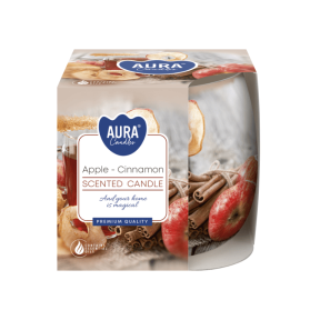 Свещ в чаша, ø7.9x7.2 см - ябълка и канела