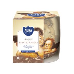 Свещ в чаша, ø7.9x7.2 см - Ангели