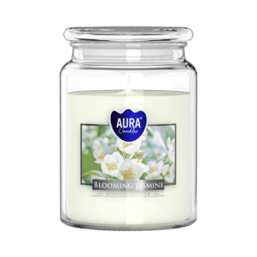 Ароматизирана свещ с капак, ø9.9x14 см - Цъфтящ жасмин