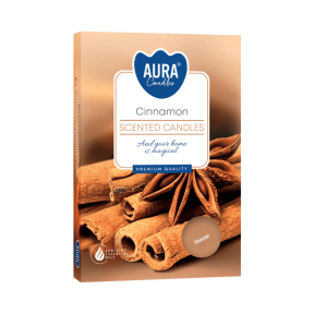 Чаени свещи 6 бр., ø3.9x1.5 см - канела