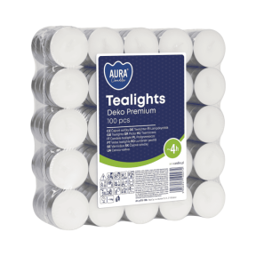 Чаени свещи 100 бр., ø3.9x1.5 см - бели