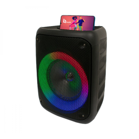 Тонколона с LED светлинен пръстен и поставка за мобилен телефон Тонколона с LED светлинен пръстен и поставка за мобилен телефон