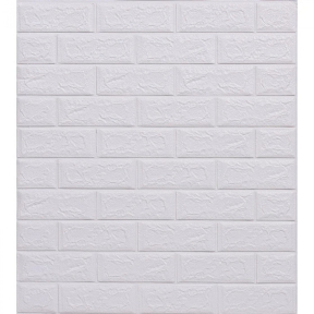 Топлоизолационно самозалепващо пано Classical Brick 70x77x0.8 сm Бяла тухла