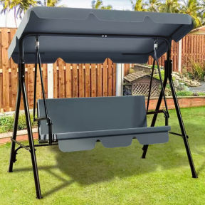 Триместна градинска люлка със сенник, тъмносива Триместна градинска люлка със сенник, тъмносива