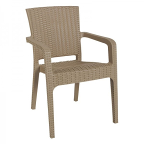 Стилен градински стол - Бежов Стилен градински стол - Бежов