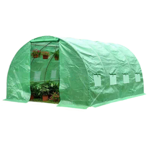 Тунелна оранжерия с 2 врати и 8 прозореца - 450х300х200 см