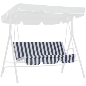 Възглавница за триместна градинска люлка - зелено-бяло райе Възглавница за триместна градинска люлка - зелено-бяло райе