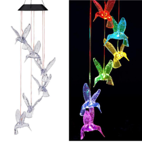 Соларна висяща LED лампа, колибри Соларна висяща LED лампа, колибри
