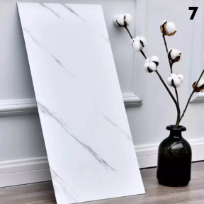 Самозалепващо декоративно пано за стена - бял мрамор, 60x30 см.