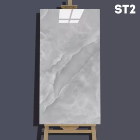 Самозалепващо декоративно пано за стена - сив мрамор, 60x30 см.