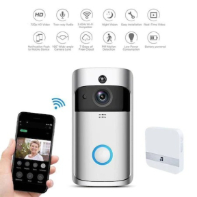 Видео звънец домофон/ 720P интерком, Връзка със смартфон, Нощно виждане, Детектор за движение